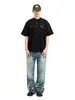 Nanxia Nuevo Estilo de Verano Retro Americano Sencillo Casual Manga Corta de Moda Camiseta con Letra Unisex Holgada