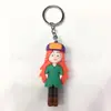 Llavero de Personaje de Pueblo Peculiar Colgante de Muñeca Exquisita Accesorio de Llave de Coche de Silicona 3D