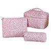 Bolsa de Maquillaje Vertical Transfronteriza, Gran Capacidad, Bolsa Portátil de Almacenamiento de Cosméticos Floral, Neceser de Viaje