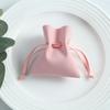 Bolsa de Joias de Couro Sintético de Microfibra Bolsa com Aba Bolsa de Doces de Casamento com Cordão Colar Brincos Joias Bolsa para Fone de Ouvido Bolsa de Veludo de Microfibra