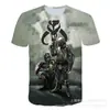 Camiseta Masculina Nova de Verão Transfronteiriça Estampada 3D Gola Redonda Seda de Leite Casual Esportiva Manga Curta