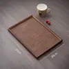 Casa Simples Tecelagem de Bambu Imitação Bandeja Redonda de Armazenamento Escritório Chá de Infusão a Seco Conjunto de Chá Gongfu Acessórios Dao Bandeja de Bambu