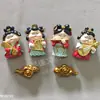 Novo adesivo de geladeira de resina para menina com traje antigo do palácio Tang, roupas Han, tocando pipa, tocando piano, tocando sheng, fornecimento direto da fábrica