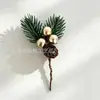 Decoraciones de Navidad, ramas de pino, agujas de pino, piñas artificiales, colgantes de frutos rojos, accesorios para manualidades, embalaje, accesorios para cajas de regalo al por mayor