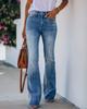Amazon Aliexpress Eaby Especializado en Exportación Europea y Americana Jeans Elásticos de Cintura Alta Levanta Glúteos de Pierna Ancha Tallas Grandes para Mujer