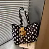 Bolsa Tote Elegante de Bolinhas 2026 Novo Modelo Bolsa de Ombro de Grande Capacidade Bolsa de Mão Versátil para Mulheres Transfronteiriça
