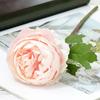 Rosas de Té Fantasía Artificiales de Tallo Corto para Decoración del Hogar, Sala de Estar, Exhibición en Mesa de Comedor, Flores Falsas, Flores Artificiales