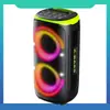 Altavoz de Fiesta Altavoz Bluetooth Portátil para Exteriores Nuevo Altavoz Cruzado tipo Bolso Doble Subwoofer de 4 Pulgadas Colorido