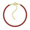 Pulsera de plata S925 con cuentas de ágata roja muy finas, año de nacimiento y Año Nuevo chino, pulsera apilada fina, exquisita y ligera, pulsera de lujo para mujer