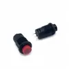 Suministro directo interruptor de botón pulsador de plástico de 12.5 mm cabeza redonda dos patas impermeable tarjeta DS-425 interruptor de botón pulsador autoblocante sin bloqueo