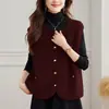 Colete cardigã de gola redonda para mulheres, novo top de malha versátil e moderno estilo coreano para outono e primavera