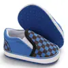 Zapatos Caminadores para Bebé de 0-1 Año de Cuadros Clásicos, Zapatos Casuales Cómodos y Antideslizantes, Zapatos para Bebé Estilo Primavera y Otoño