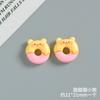 Horquilla de gel crema hecha a mano con forma de oso amarillo para jugar con comida de dibujos animados, accesorios Goo Ka para teléfono móvil