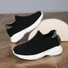 Zapatos para Niños, Zapatos Tipo Calcetín para Niñas, Zapatos Tejidos, Tenis Slip-On para Niños, Zapatos de Correr Fly-Knit de Suela Suave, Color Café