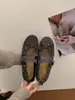 Primer Encuentro Temporada Estilo Coreano Retro Zapatos Mary Jane de Lana con Puntos para Mujer 2026 Otoño Nuevo Estilo Temperamento Fondo Plano Boca Baja Zapatos de una Sola Pieza