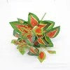 Planta verde artificial rabanete verde coração de galinha grama planta fundo parede grama arranjo de flores única planta verde folha de plástico sala de estar decoração da sala de jantar
