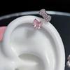 2024 Nuevo Estilo Super Hada Amor Zircón Lazo Uña Hueso Oreja Diseño Nicho Lujo Ligero Exquisito Aretes Polvo Chica Mujer