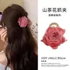 Pinza para el pelo de malla versátil para mujer, elegante pinza de tiburón color rosa de alto valor, accesorio para el pelo elegante y con atmósfera de estilo francés