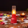 Lâmpada a Querosene Retrô Velas Digitais de Plástico Lâmpada de Vento Lâmpada de Atmosfera LED Luz Noturna Enfeites Decorativos