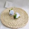 Simulación flor retro cabeza de rosa flor de boda flor de seda cabeza de flor de tela de lana flor hecha a mano DIY arreglo floral tocado material fabricantes