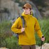 Chaqueta Impermeable con Costuras Selladas, Forro Polar para Calidez, Cierre Magnético, Chaqueta de Senderismo Estilo Montaña con Capucha, Cortavientos Unisex