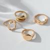 Anillo apilado de tendencia japonesa y coreana, anillo personalizado irregular, anillo geométrico de alta gama, joyería transfronteriza