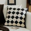 Travesseiro preto de arroz simples moderno estilo chinês, encosto francês retrô, capa de almofada para sala de estar, almofada de cabeceira para sofá