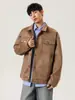 Chaqueta de trabajo retro americana elegante para otoño para hombre, abrigo casual moderno de corte holgado con cuello de solapa