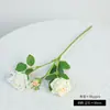 Flor de Rosa Realista de Alta Gama con 3 Cabezas, Flor Artificial para Arreglos Florales de Boda, Decoración de Sala de Estar del Hogar, Flor Falsa