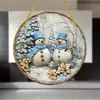 Adornos Navideños Creativos Transfronterizos Artesanías de Madera Redondas Señales para Puerta Serie Colgante de Madera Colgantes Decorativos