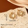 Pendientes Clásicos Irregulares de Acero Inoxidable Microincrustado para Mujer, Estilo Retro Europeo y Americano, Lujo Ligero, Gama Alta, Versátiles Pendientes de Acero de Titanio