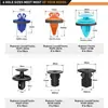 180 Peças de Clips Automotivos para Para-lamas em 6 Tamanhos, Conjunto de Fixação para Capô do Motor, Conjunto de Clips Plásticos para Carro