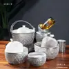 Tazón de lata para agua potable tailandesa vajilla importado de Tailandia estilo del Sudeste Asiático Dai plata Pao Ruda tazón tazón para postre de batido