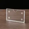 Ranura para Tarjeta Acrílica Magnética Doble Capa Plexiglás Marco de Fotos Etiqueta de Artículo Estante de Almacén Etiqueta de Precio