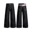 Jeans Modernos Estilo Americano Modelo Nuevo 2026, Corte Holgado con Estampado de Estrellas y Rayas, Pantalones de Pierna Ancha Elegantes y Únicos