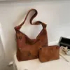 2025 Nuevo Bolso de Mano de Moda Estilo Coreano Bolso Pequeño Fresco con Lazo para la Axila Color Sólido Casual Bolso Tote de Gran Capacidad