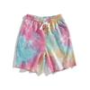 Novedad Primavera y Verano Marca de Moda Personalizados Pantalones Cortos Deportivos de Punto Tie-Dye Sueltos para Hombre Pantalones de Cinco Puntos Casual Versátil