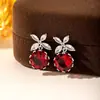 Brincos Coloridos de Zircônia Light Luxury para Mulheres, Brincos Versáteis de Alta Qualidade, Brincos da Moda para Presente de Banquete, Atacado de Joias