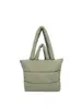 Bolso de plumas moderno transfronterizo para mujer, Bolso tote de gran capacidad, Bolso de algodón simple estilo coreano, Bolso de mano/hombro con cuadrícula de nueve cuadros