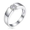Joyería de Venta Caliente Transfronteriza Estilo Coreano Circonita Micro-incrustada Anillo de Boda para Pareja Voto Eterno Anillo de Boda Anillo