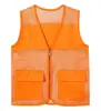 Chaleco reflector para voluntario de pesca chaleco red ropa de trabajo LOGOTIPO chaleco de miembro del partido camisa publicitaria ropa de trabajo para mano de obra impresión