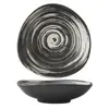 Vajilla de Cerámica Negra Transfronteriza Izakaya Japonesa Barbacoa Sushi Sashimi Plato Hondo Olla Caliente Plato Hondo Plato Puntiagudo