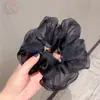 Elástico de Cabelo Scrunchie de Cetim de Alta Qualidade Estilo Coreano para Mulheres, Novo Elegante Elástico para Coque Acessório de Cabelo Elástico