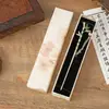 Caja de Empaque Cubierta Cielo y Tierra con Flor y Brocado Estilo Chino Caja de Papel para Empaque de Joyería Caja de Exhibición Larga para Regalo