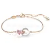 Collar de la Suerte con Cuentas de Doble Anillo de Cristal Swarovski, Pulsera Entrelazada de Cristal Swarovski, Pendientes, Anillo para Mujer