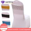 Faixas Elásticas Estampadas para Casamento e Banquete de Conferência, Suprimentos para Casamento, Flores para Encosto de Cadeira de Decoração de Banquete, Capas de Cadeira com Lantejoulas