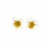 Aretes de Malla Estilo Bosque Camelia Lujo Accesible Moda Femenina de Alta Gama Dulces Aretes de Aguja de Plata Estilo Vacacional Aretes de Tela