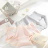 7A Roupa íntima feminina antibacteriana, simples, de cor sólida, cintura média, algodão puro, antibacteriana, respirável e que não deixa marcas, roupa íntima para meninas
