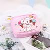 Série de empilhamento de desenhos animados bolsa de armazenamento de algodão sanitário bolsa de armazenamento de itens pequenos cosméticos portáteis para meninas fofas