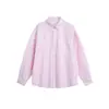 Camisa de Manga Longa Listrada Nova Outono 2026 Vintage Yidao para Casais, Solta, Casual, Preguiçosa, Versátil, Simples